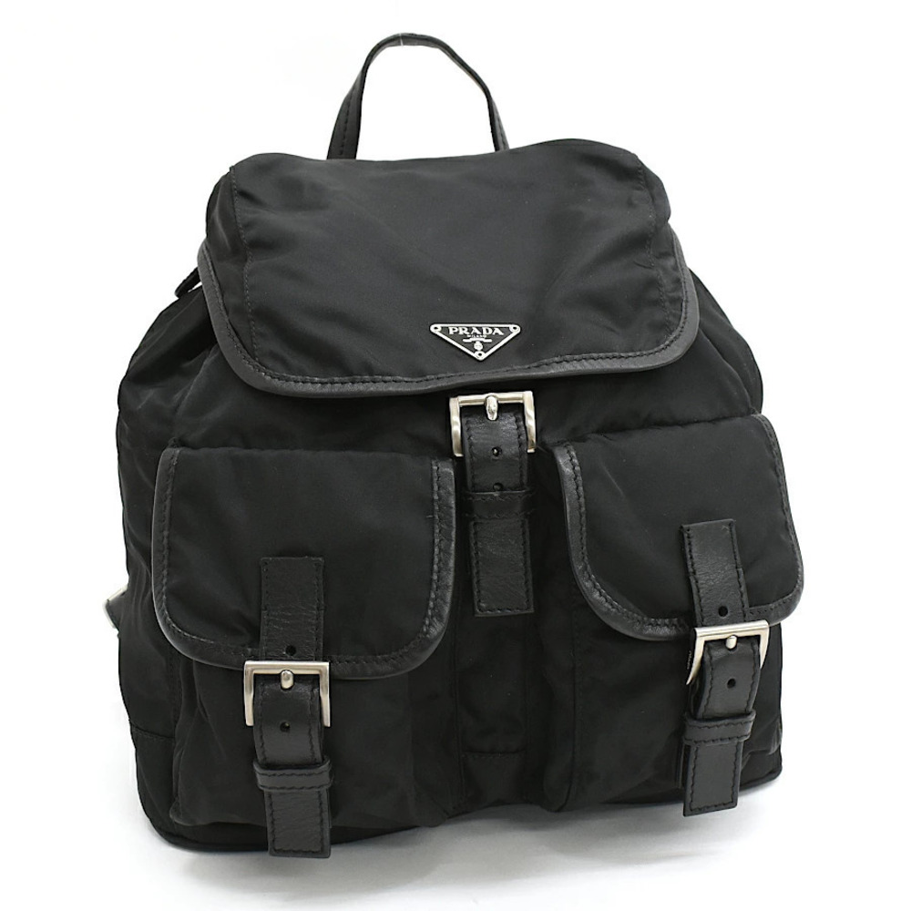 Prada Backpack Rucksack VELA SPORT Tessuto Nero Black Triangle Plate ZAINO